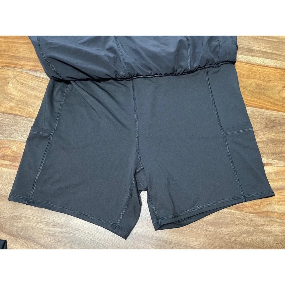 Avia Shorts 2-in-1 Athletic Running XXL Black Built-in Liner Pockets Cinch Side